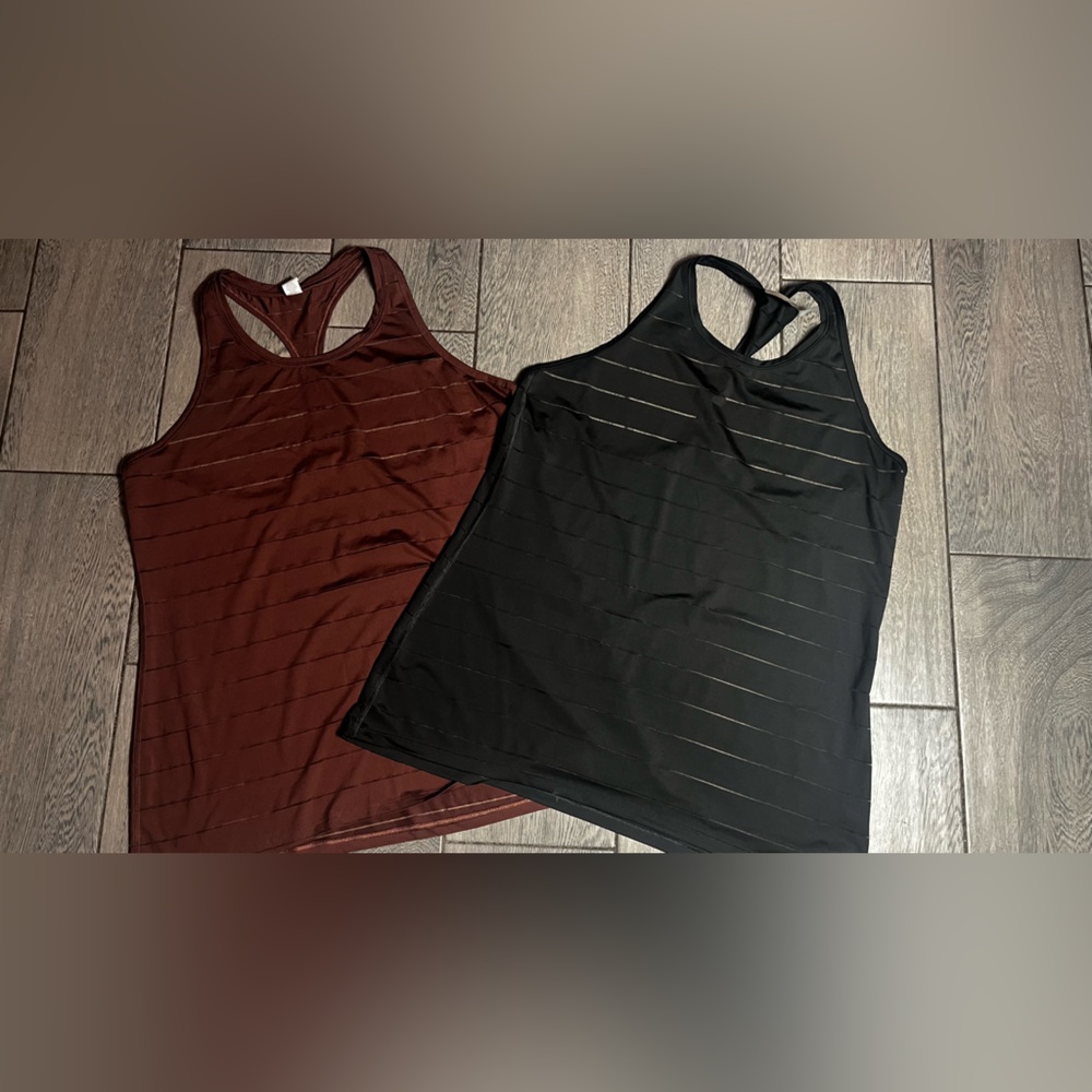 Athleta lot (2) Brown and Black Sleeveless Tops #N0017
